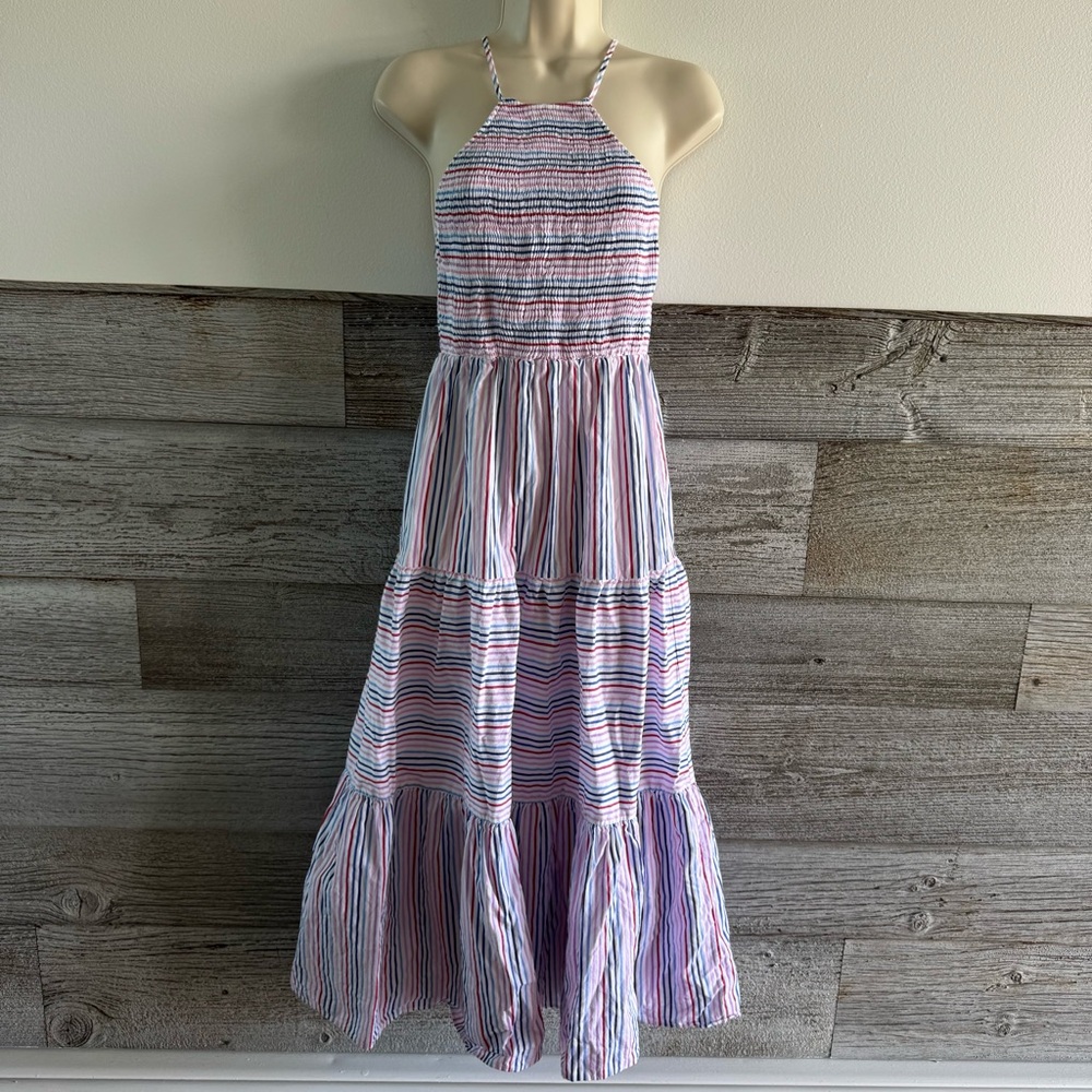 Zara Striped Halter Maxi Dress Size XS (S1)